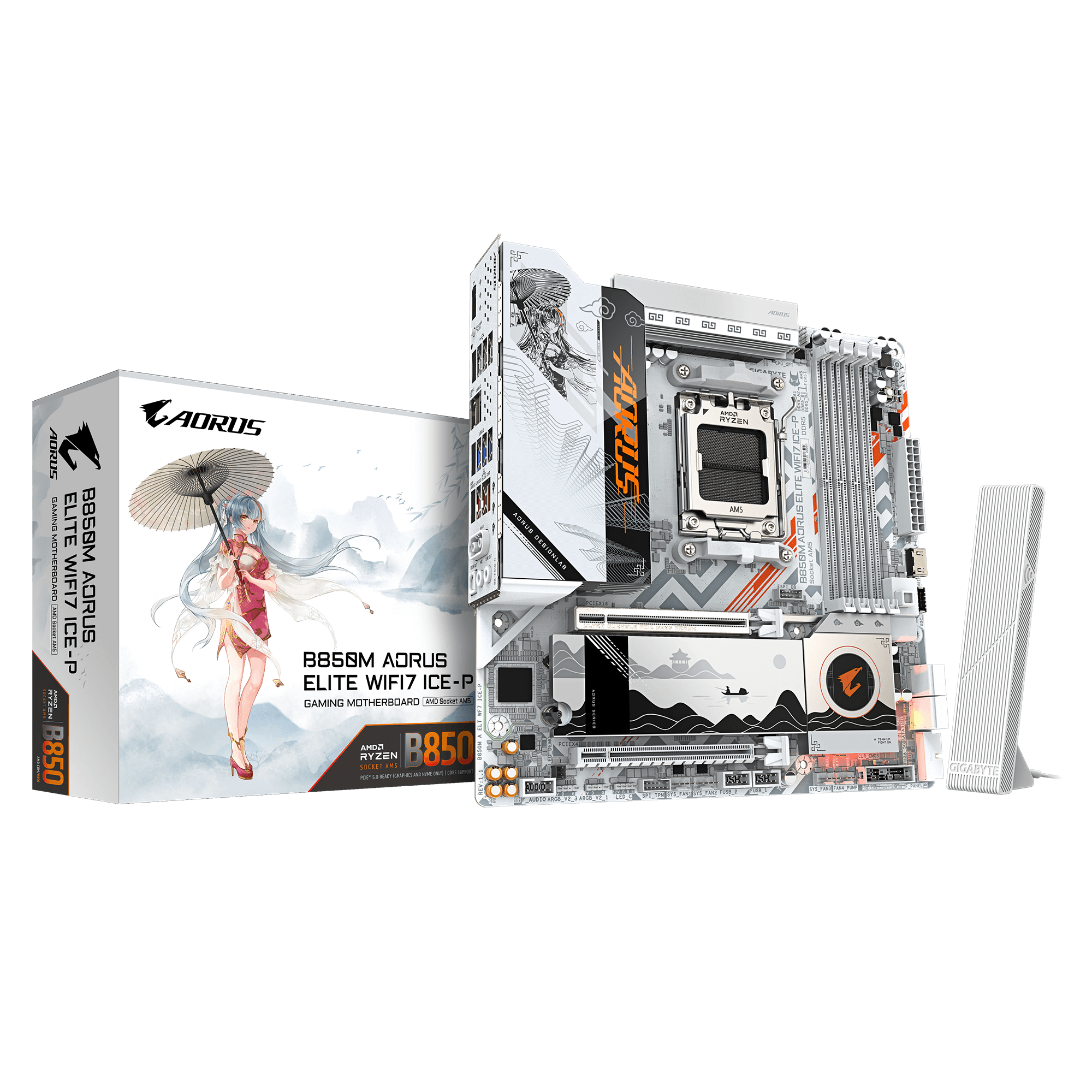 Gigabyte B850M Aorus Elite Ice-P | WIFI7 AM5 Motherboard