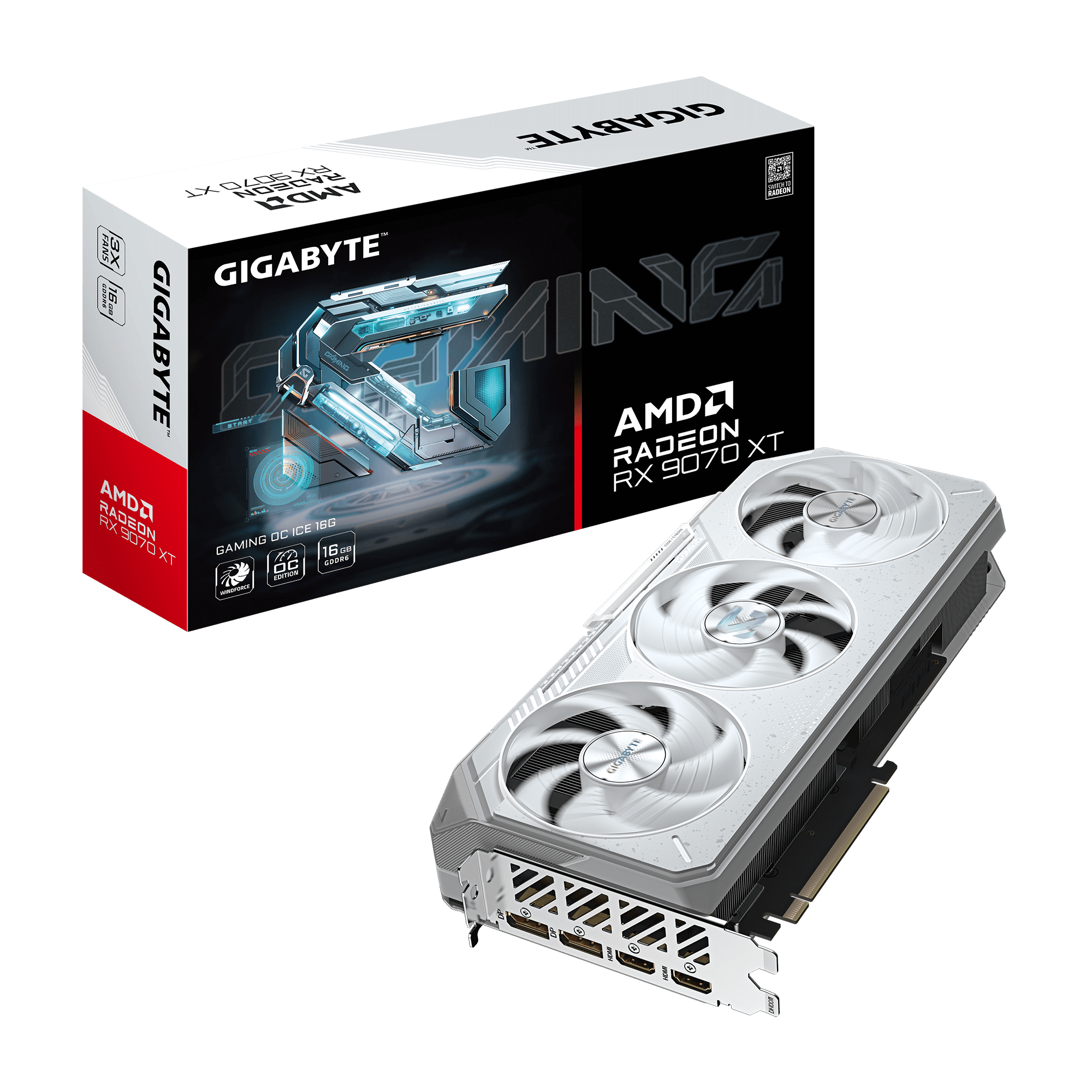 Gigabyte Radeon RX 9070XT | Gaming OC ICE 16GB GPU