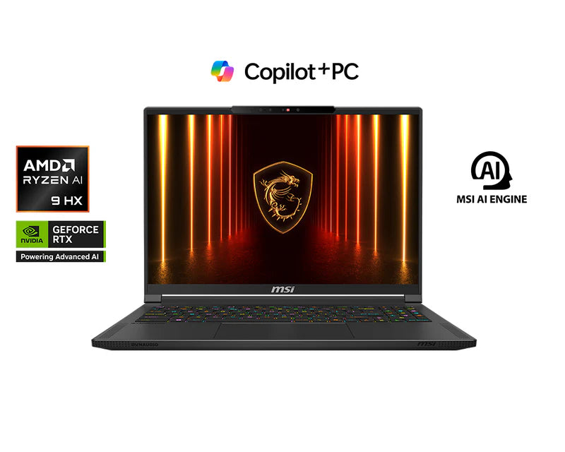 MSI Stealth AI + | Ryzen AI 9 370HX RTX 5070 Ti  | 18" Gaming Laptop