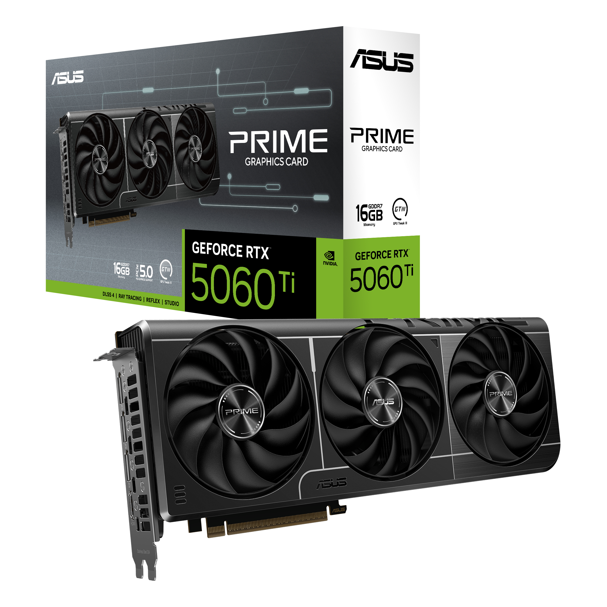 ASUS Prime GeForce RTX 5060ti 16GB GPU - Main Image