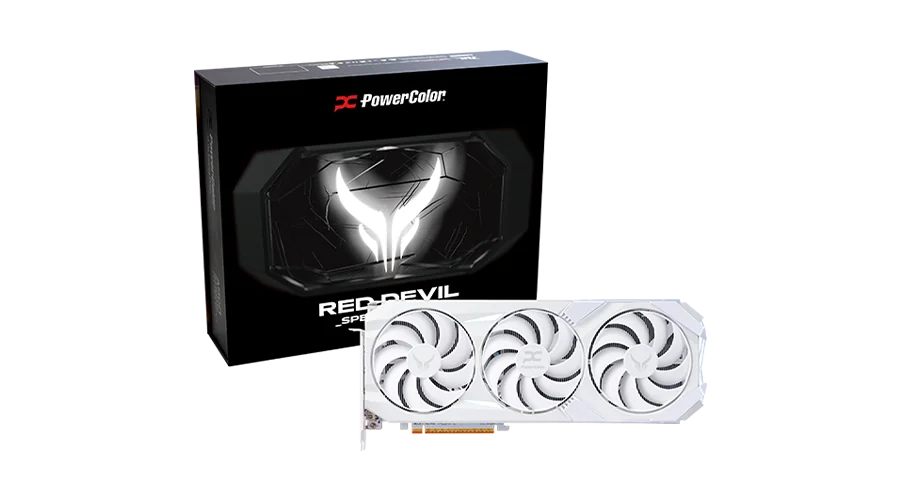 PowerColor Radeon RX 9070 XT | Red Devil Spectral White 16GB GPU