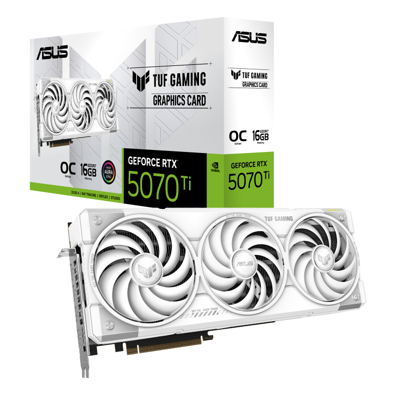 ASUS TUF GAMING GeForce RTX 5070Ti | White OC 16GB GPU