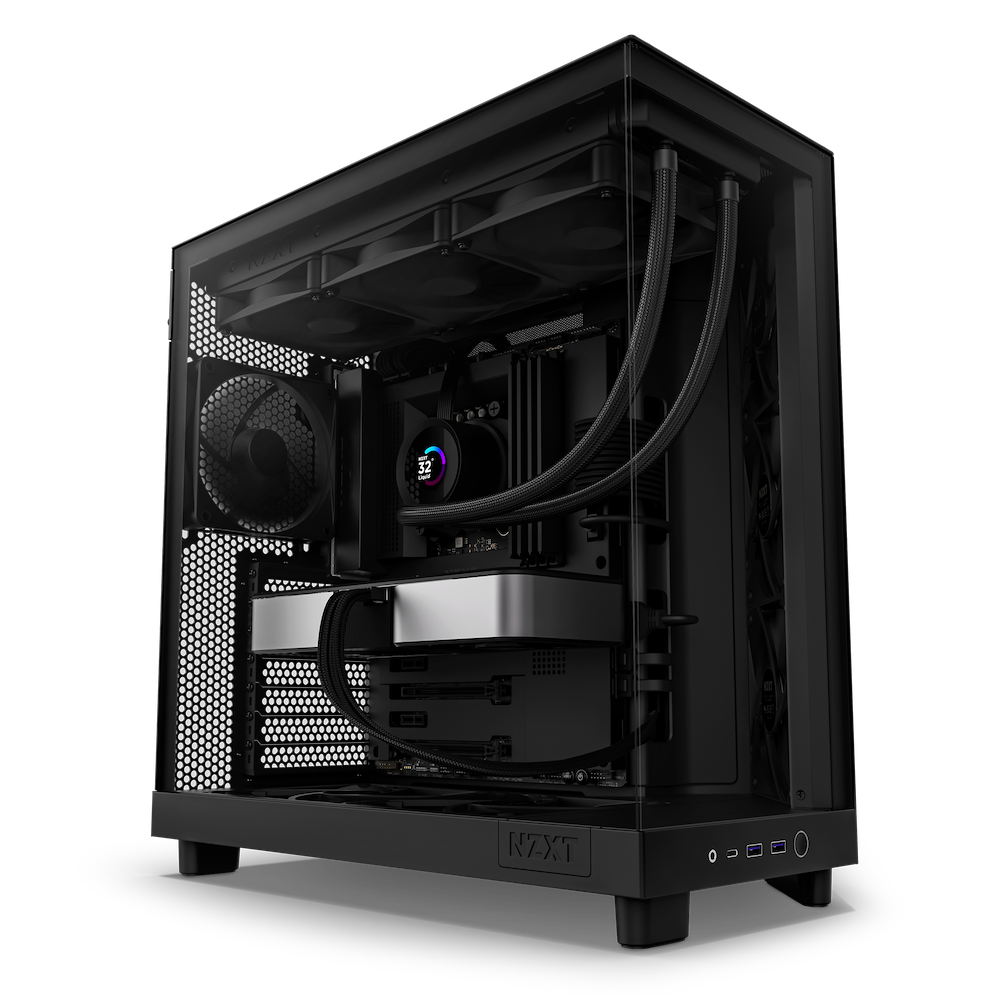 NZXT H6 Flow | Dual TG ATX PC Case (Black/White)