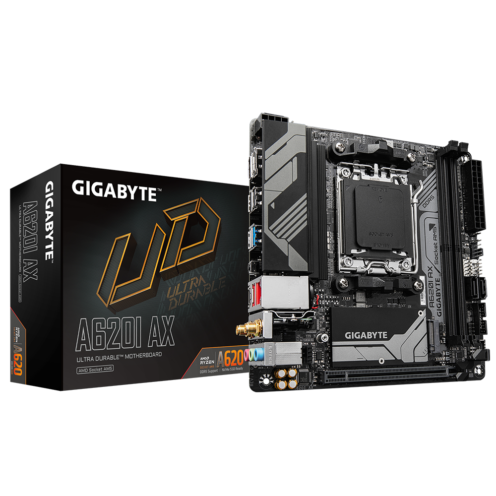 Gigabyte A620i AX AM5 ITX Motherboard - Main Image