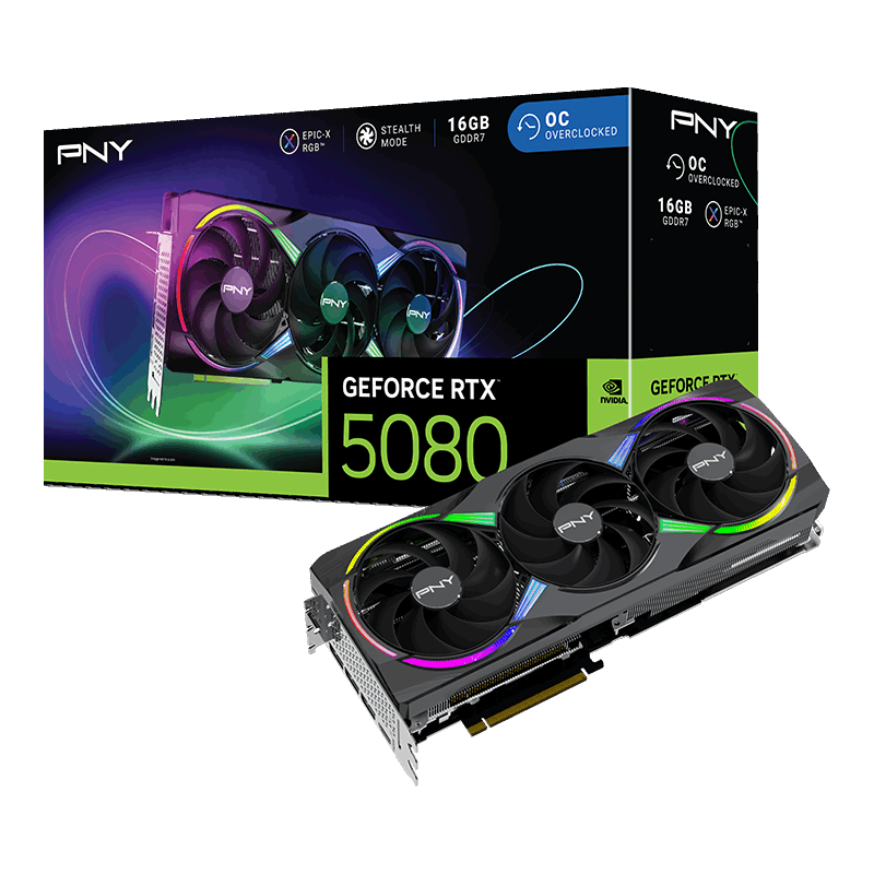 PNY GeForce RTX 5080 | EPIC-X RGB OC 16GB GPU