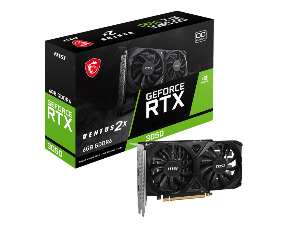 MSI GeForce RTX 3050 | Ventus 2X Black OC 6GB GPU