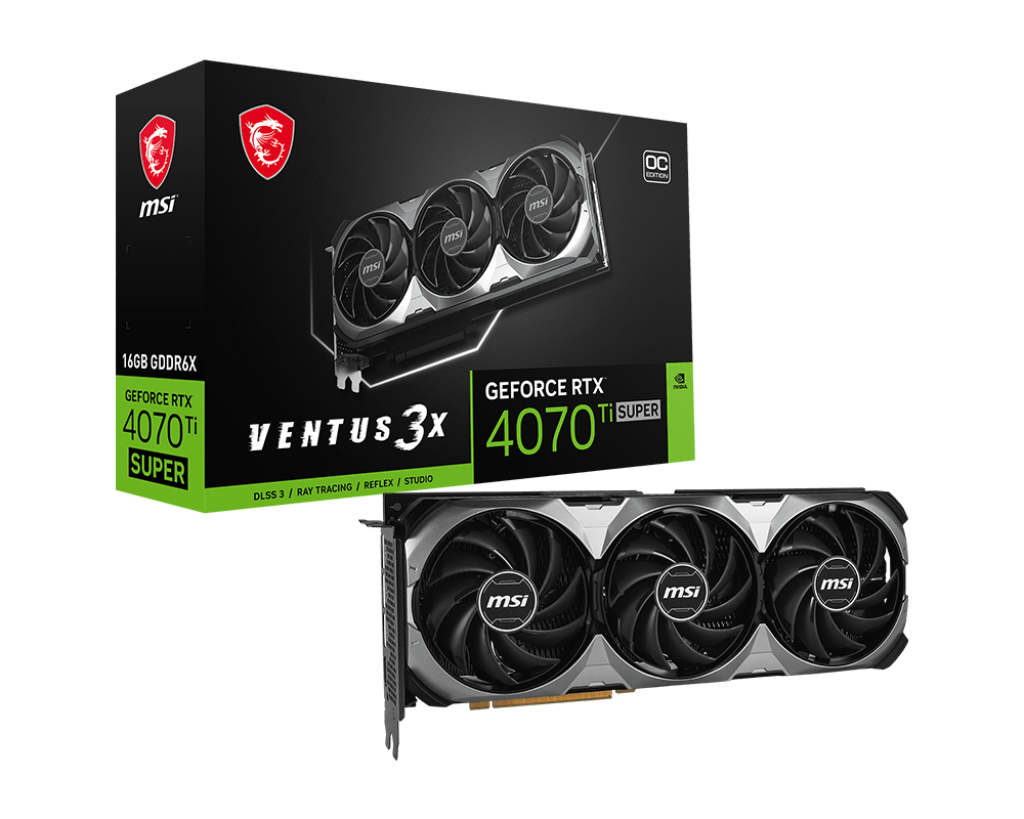 MSI GeForce RTX 4070ti Super | Ventus 3x OC 16GB GPU