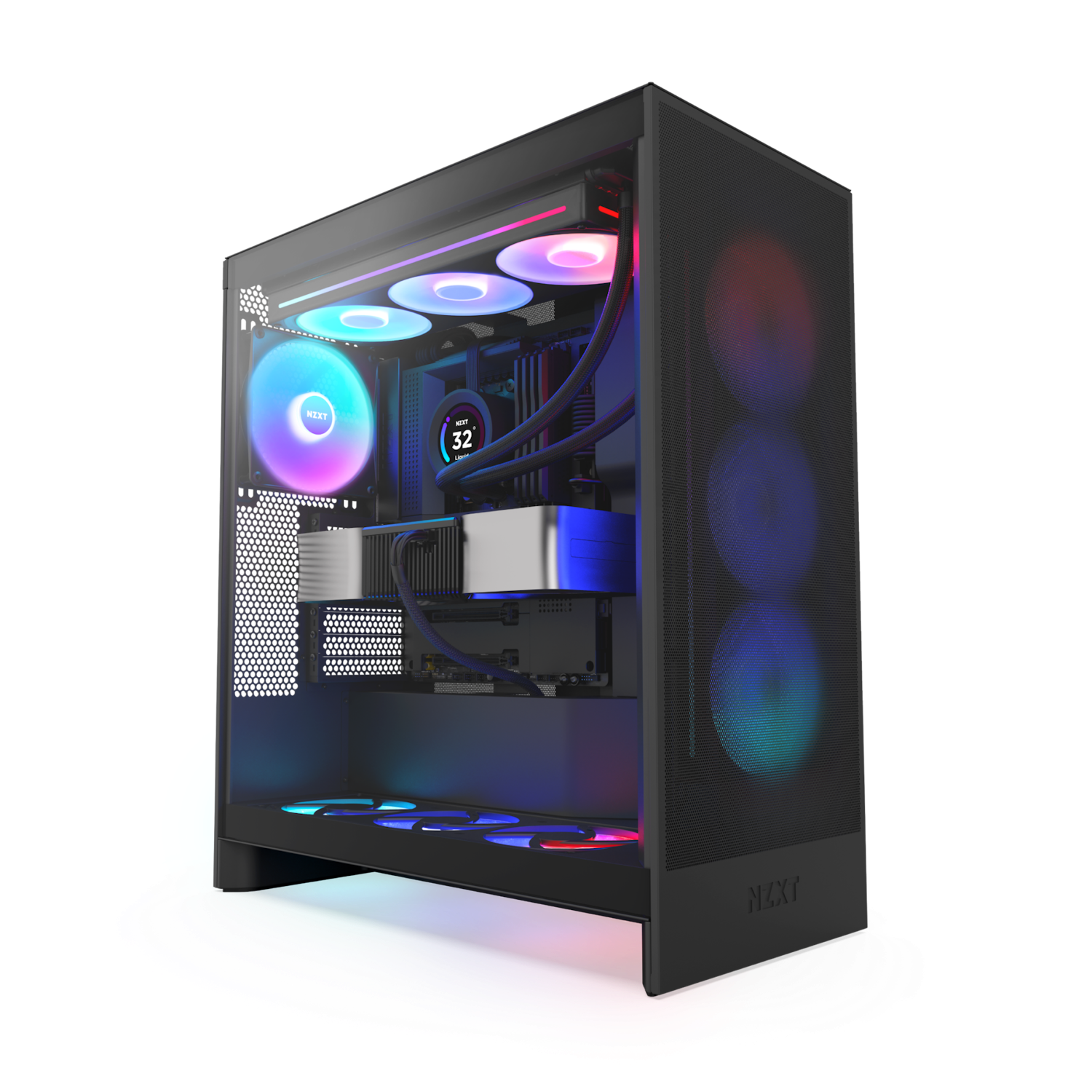 NZXT H7 Flow RGB | ATX Tempered Glass Case