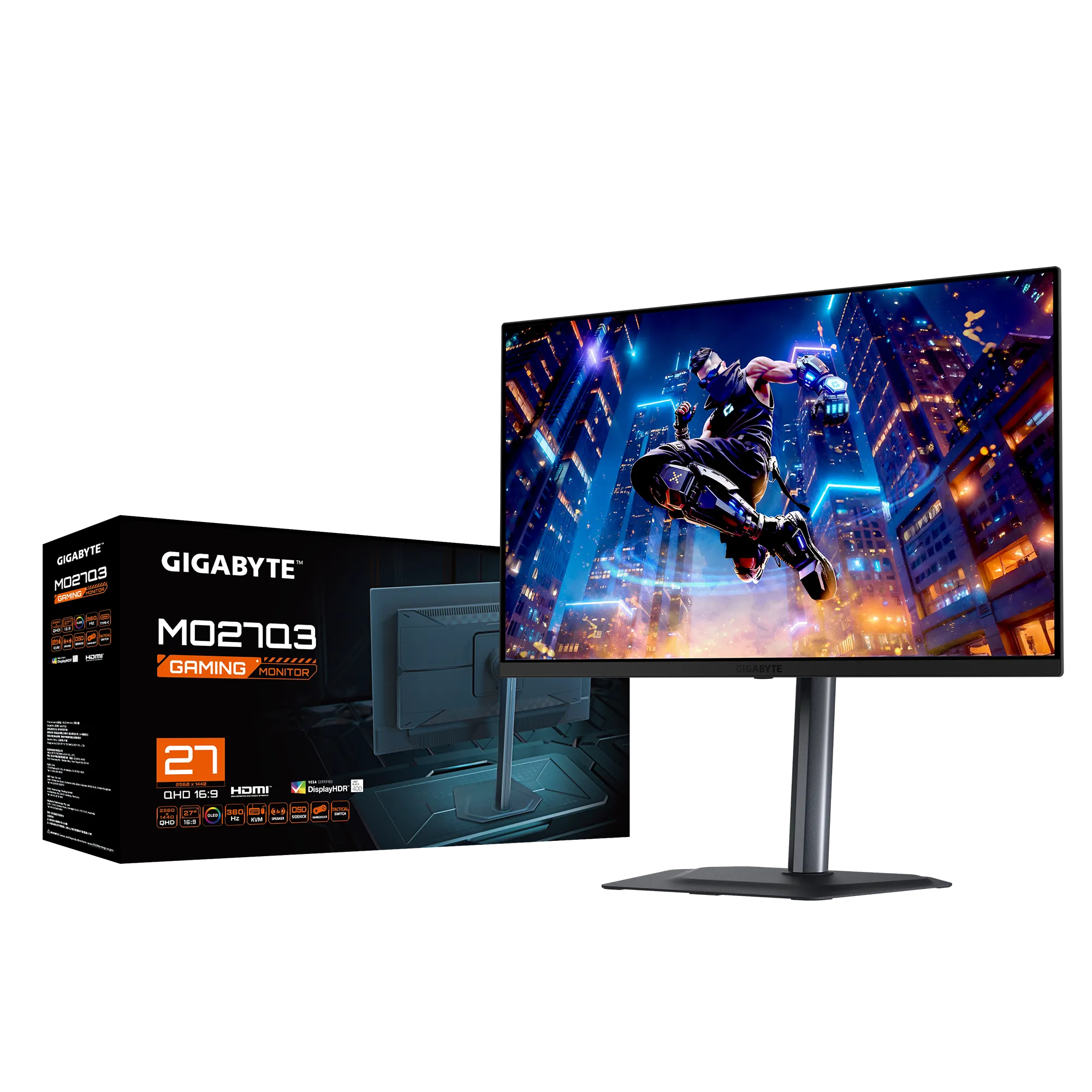 Gigabyte MO27Q3 | 27" 1440P (QHD) 360Hz QD-OLED Monitor