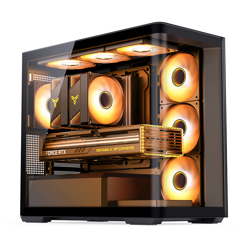 Jonsbo D300 | mATX Curved Tempered Glass Case