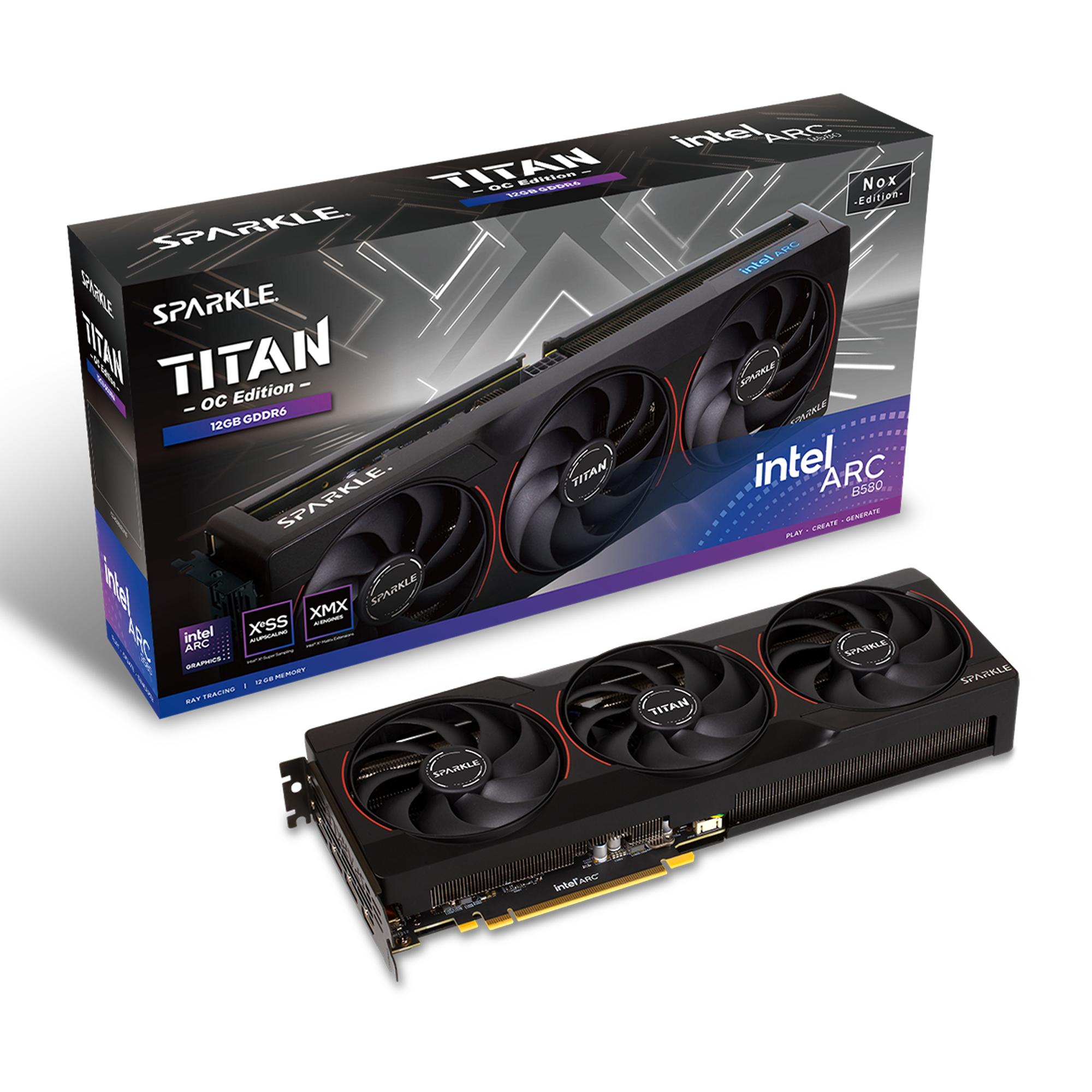 Sparkle Intel Arc B580 | Titan Nox OC/Titan Luna OC 12GB GPU