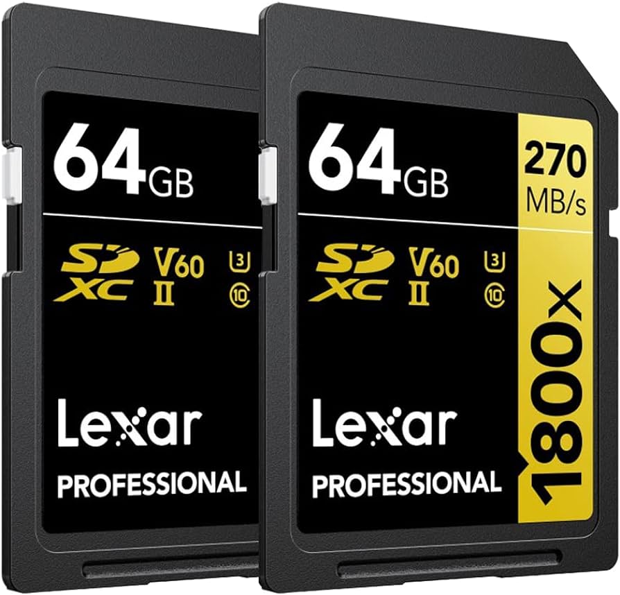 LEXAR Professional GOLD 1800x | R250/W180 MB/s SDXC™ Cards
