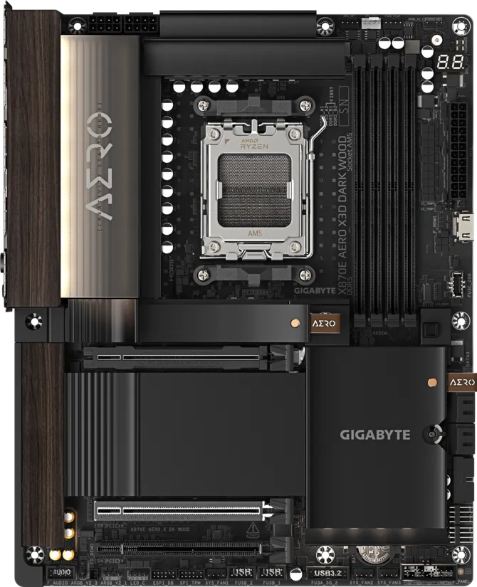 GIGABYTE X870E AERO X3D DARK WOOD | AM5 ATX Motherboard