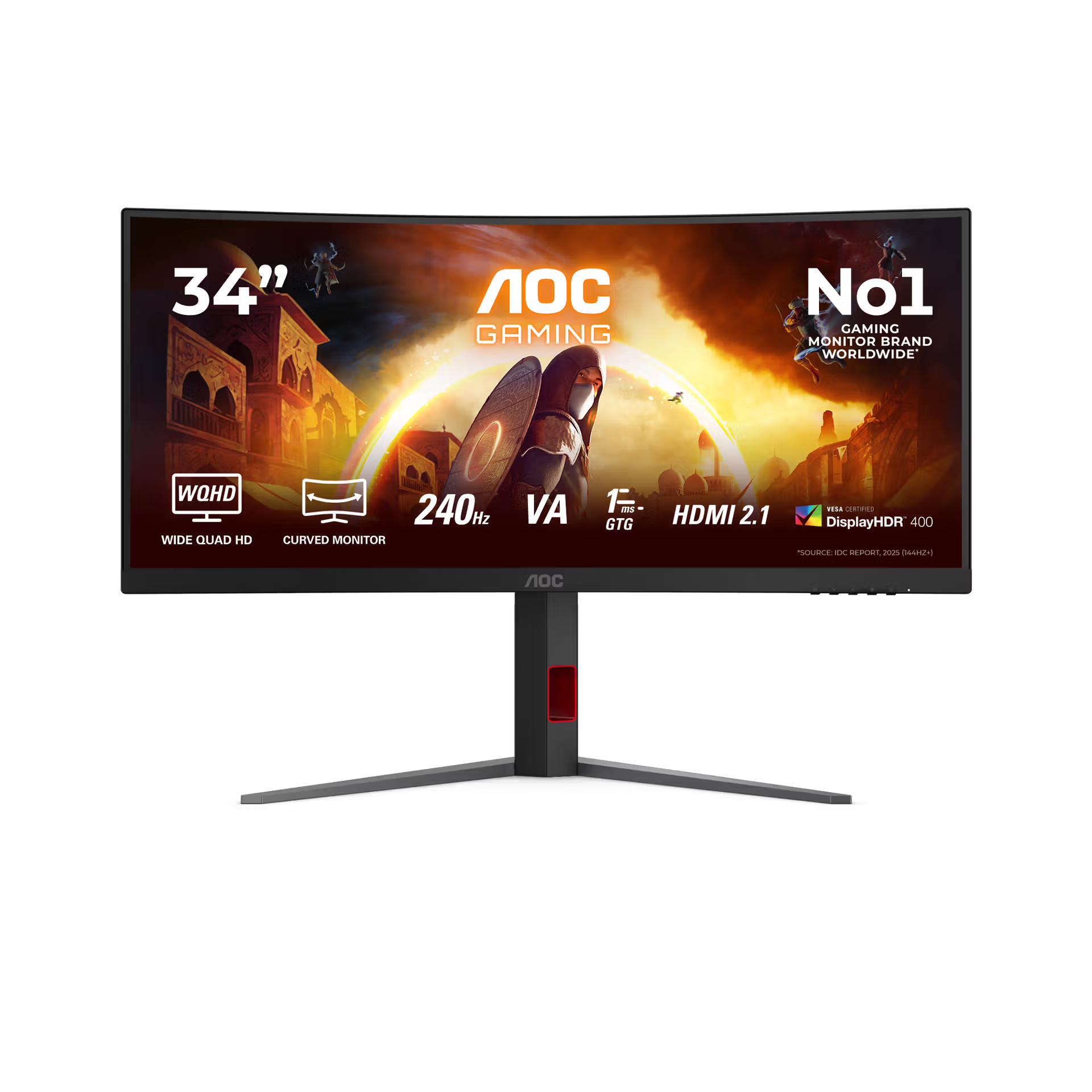 AOC MONITOR 34" CU34G4Z | FAST VA CURVED 1500R WQHD A-SYNC 240HZ