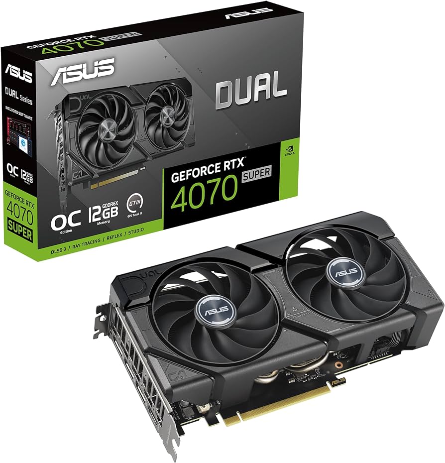 ASUS Dual GeForce RTX 4070 SUPER EVO OC  + CRUCIAL P3 PLUS 1TB/2TB SSD