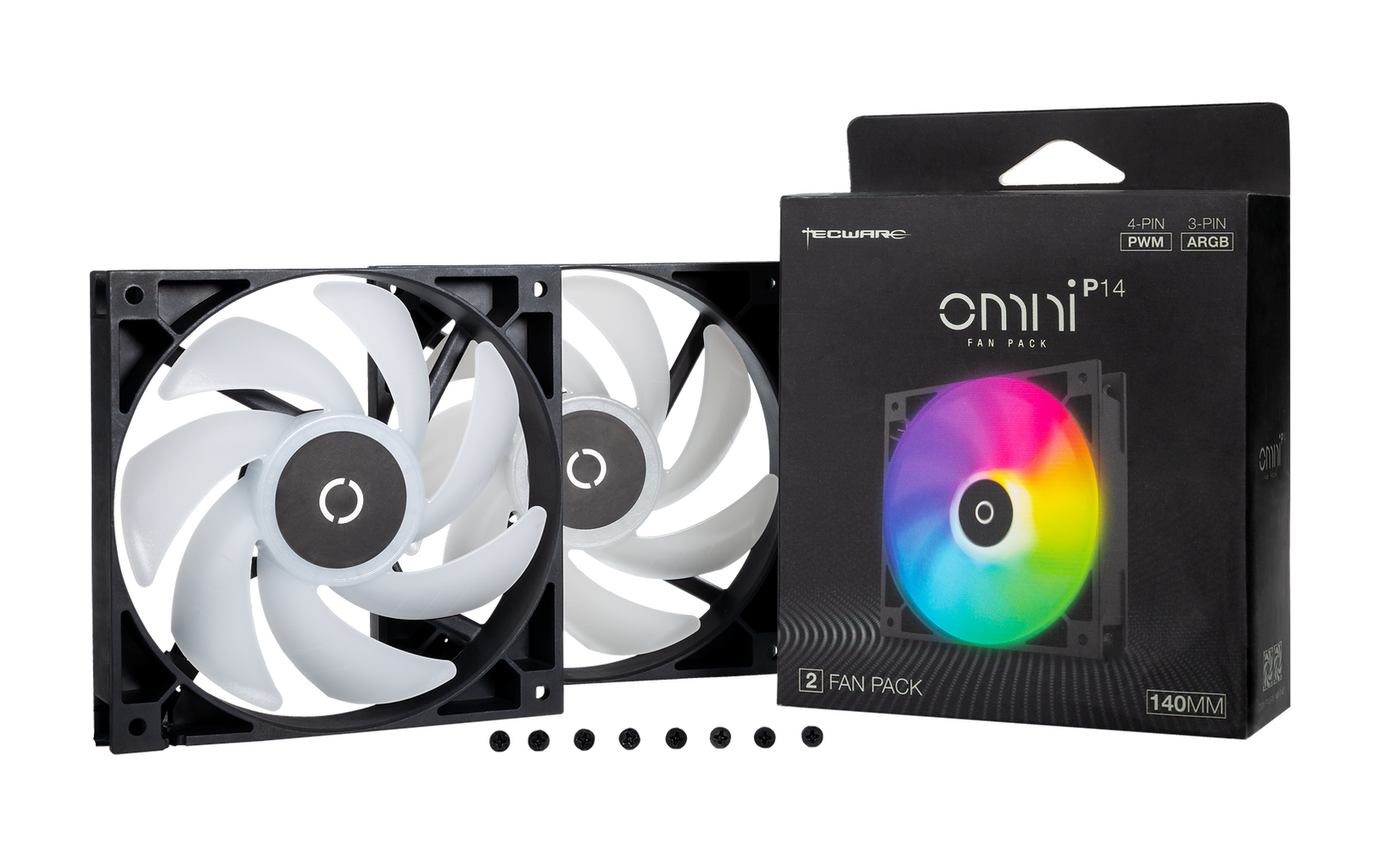 Tecware Omni P14 | 140mm Case Fan 2 Fan Pack