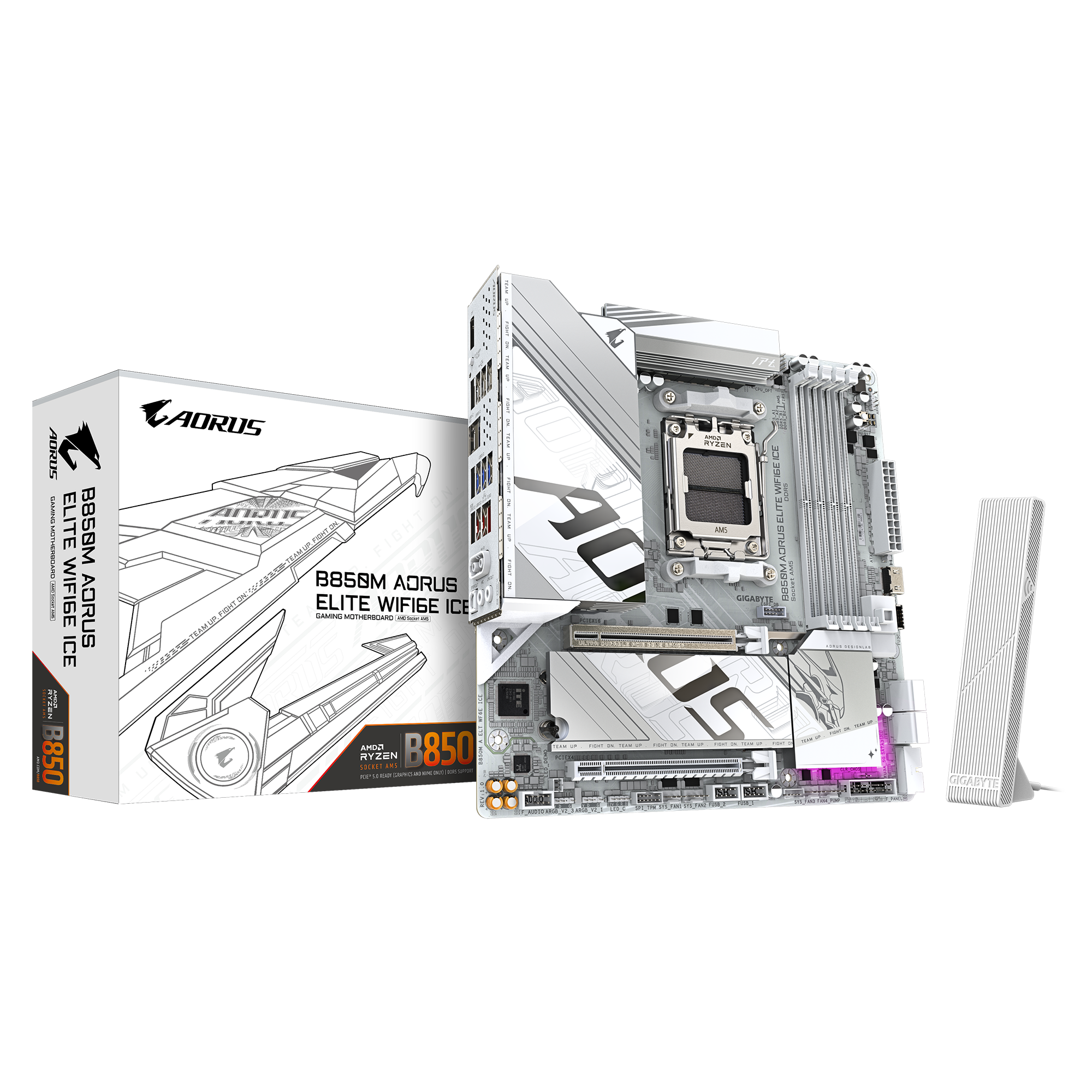 Gigabyte B850M Aorus Elite Ice | WIFI6E AM5 Motherboard