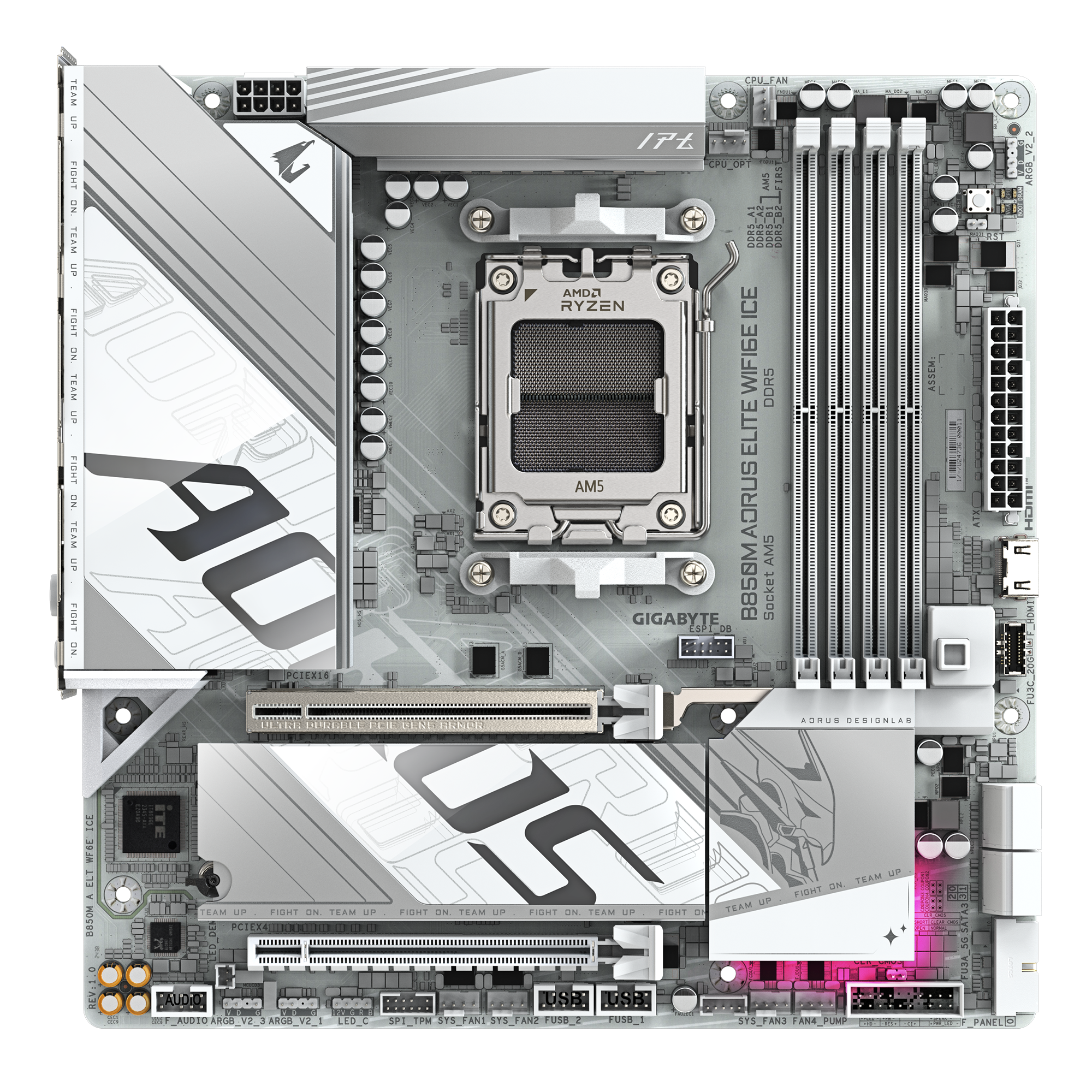 Gigabyte B850M Aorus Elite Ice | WIFI6E AM5 Motherboard