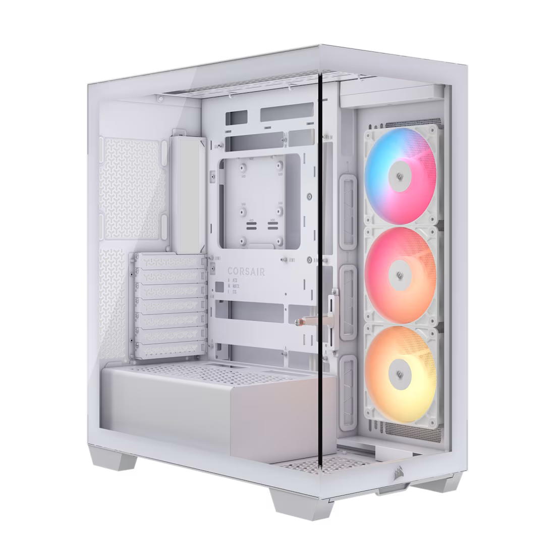 Corsair 3500X RS-R | ARGB Tempered Glass Micro Case (White/Black)