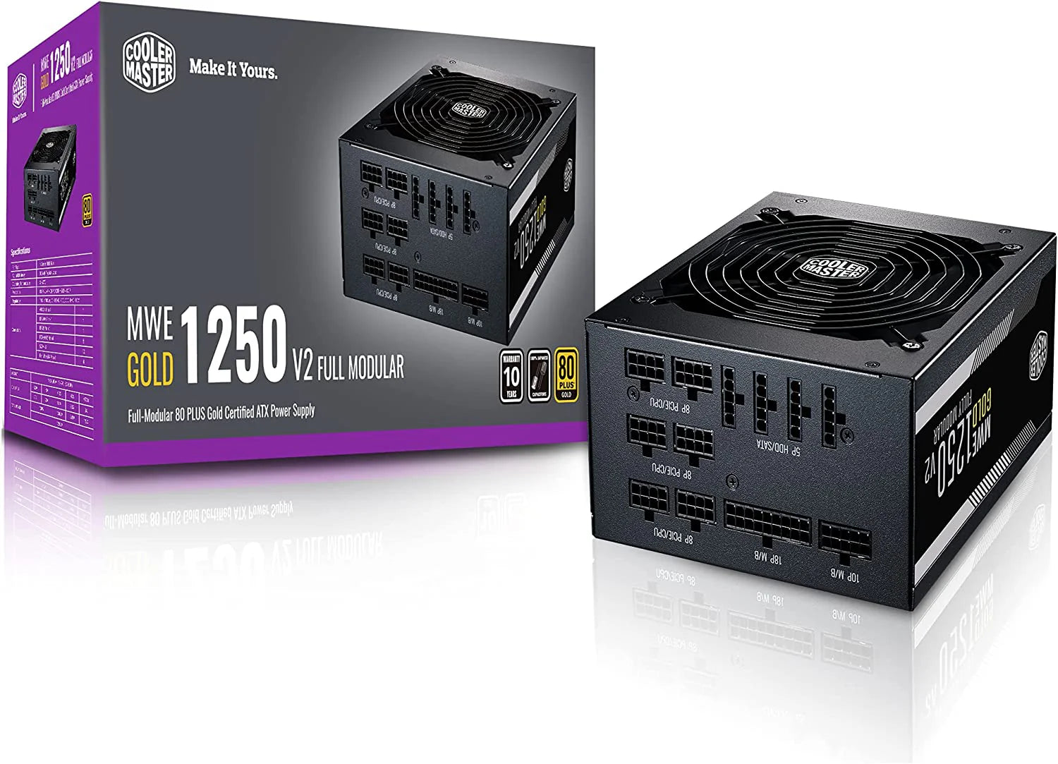 Cooler Master MWE 1250W | Fully-Modular 80+ Gold v2 Power Supply