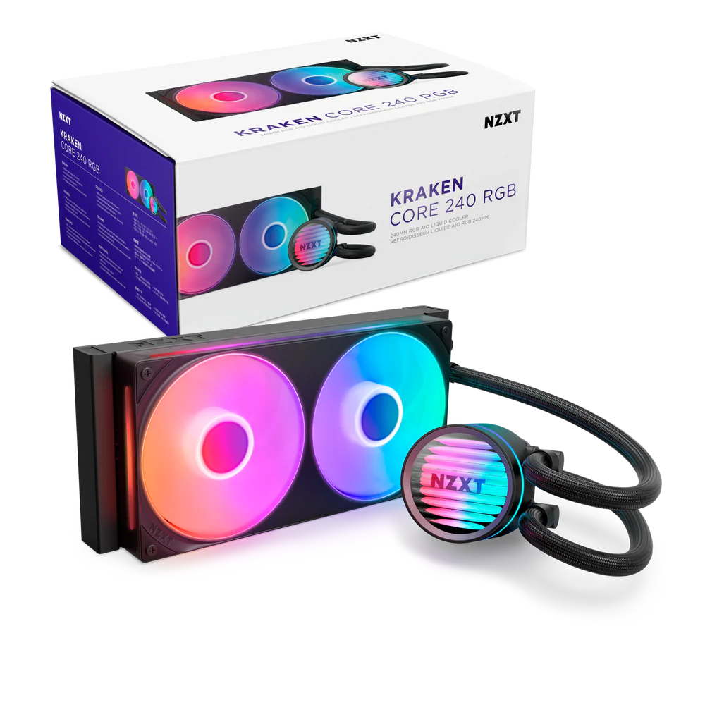 NZXT Kraken Core 240 RGB |  240mm AIO Liquid Cooler (Black)
