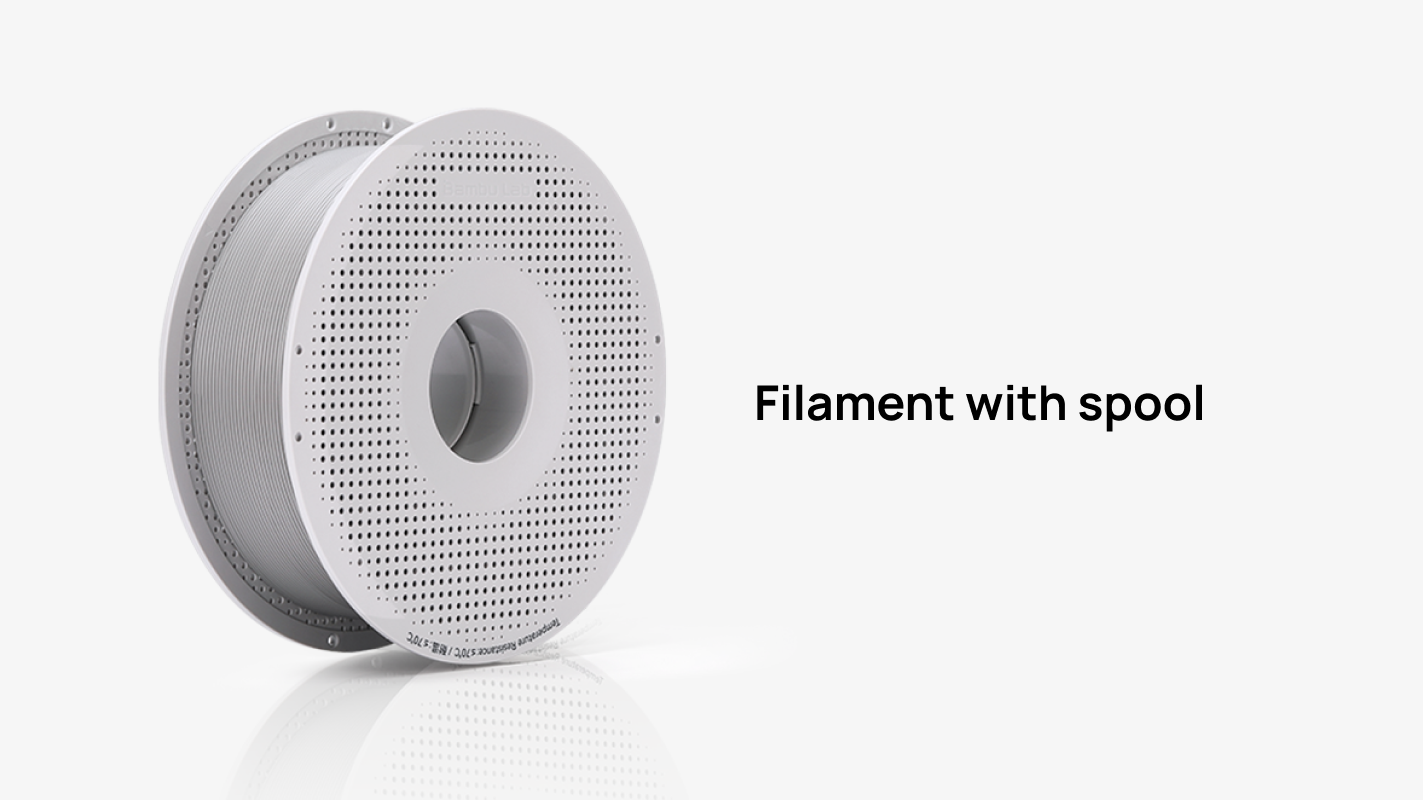 Bambu Lab 3D Printer Filaments | PLA Translucent w Reusable Spool