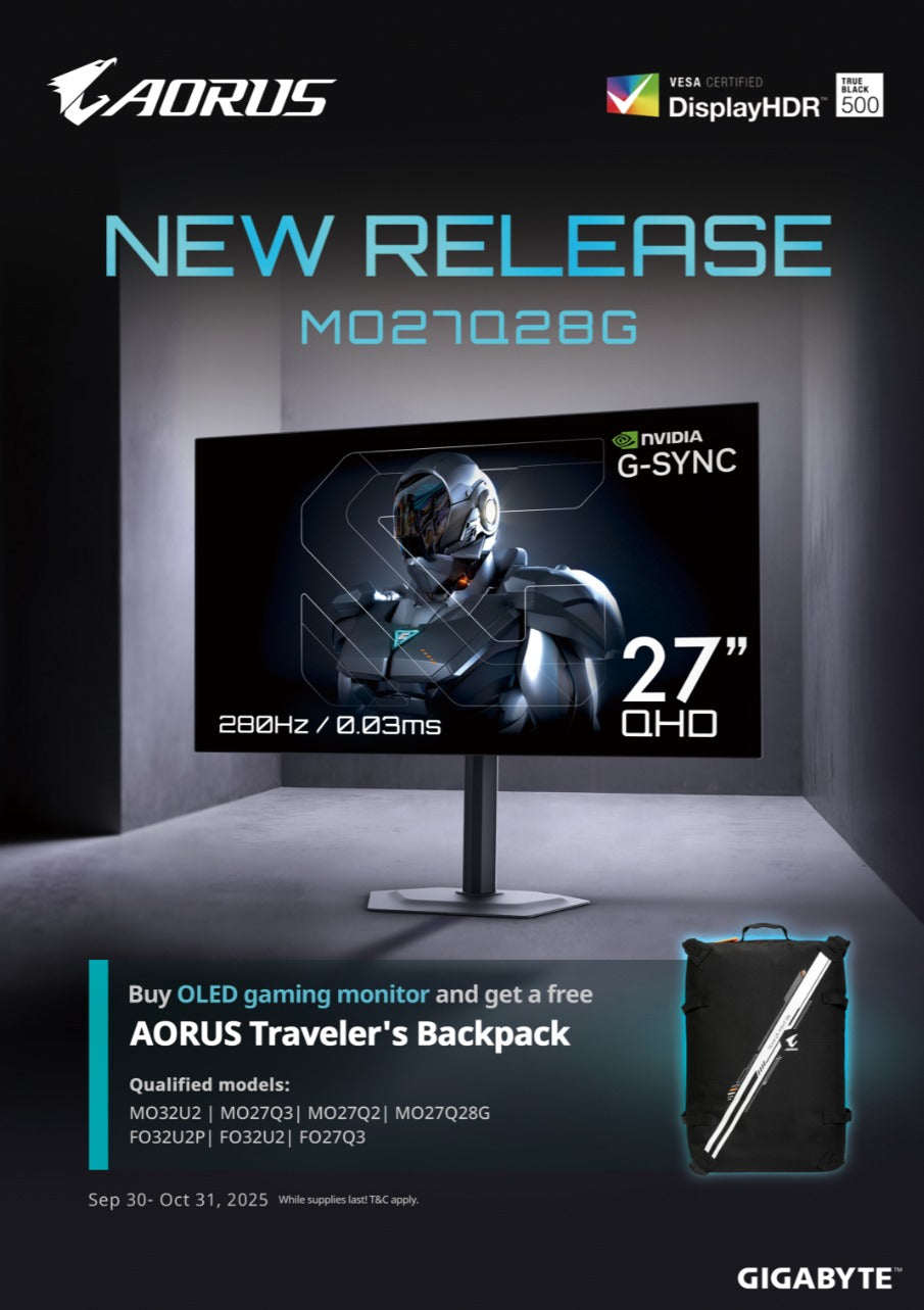 *Global Launch Pre-Order* Gigabyte MO27Q28G | 27" 280Hz 1440P (QHD) Tandem W-OLED Gaming Monitor