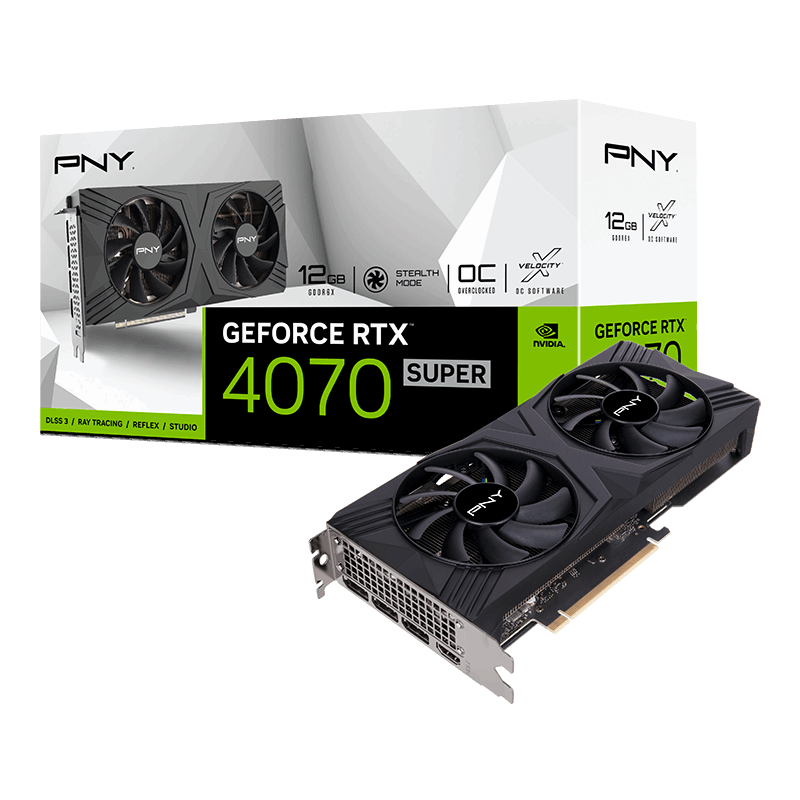 PNY GeForce RTX 4070 Super | Verto Dual Fan 12GB GPU