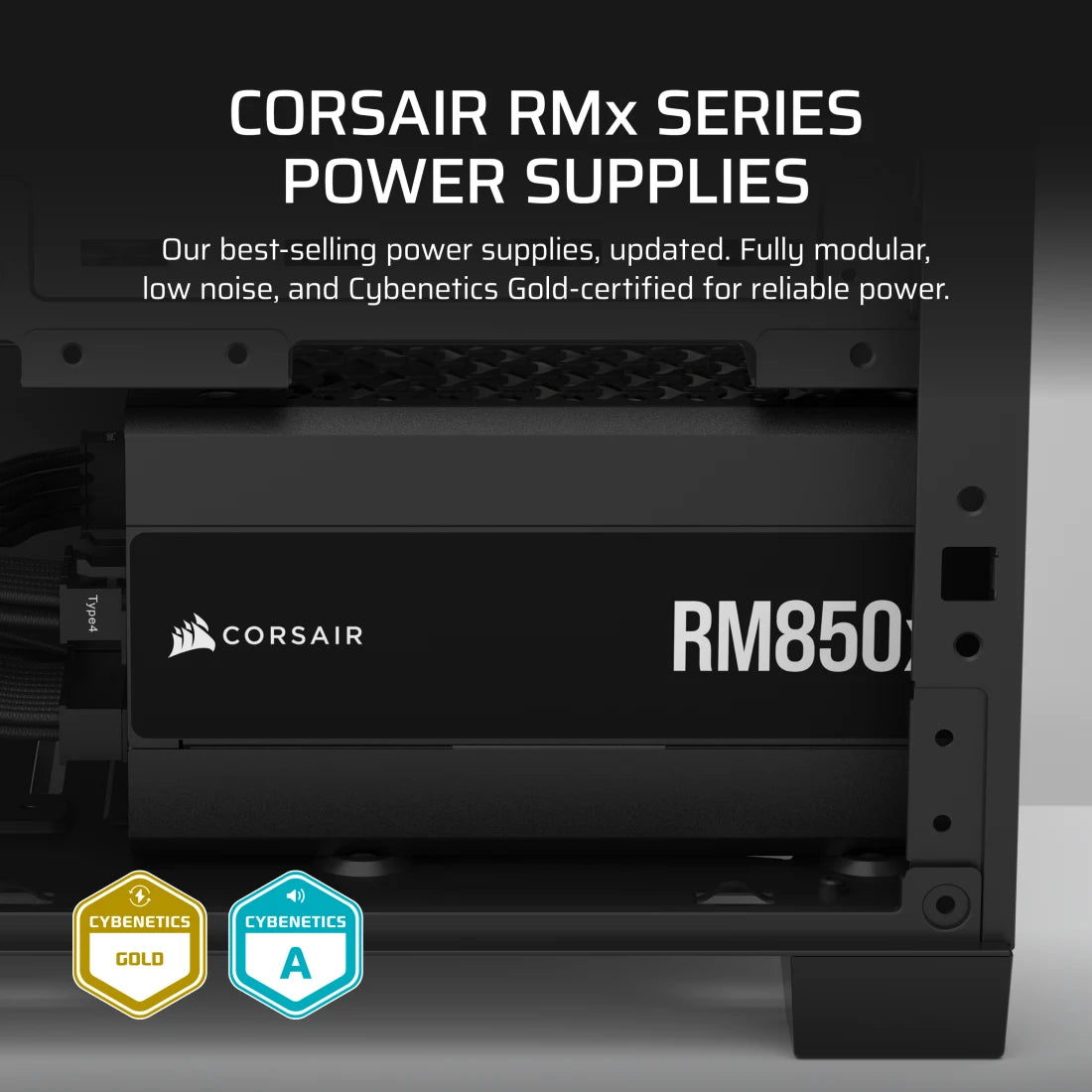 CORSAIR RMx Series RM1000x | Fully-Modular Cybenetics Gold ATX PSU (Copy)