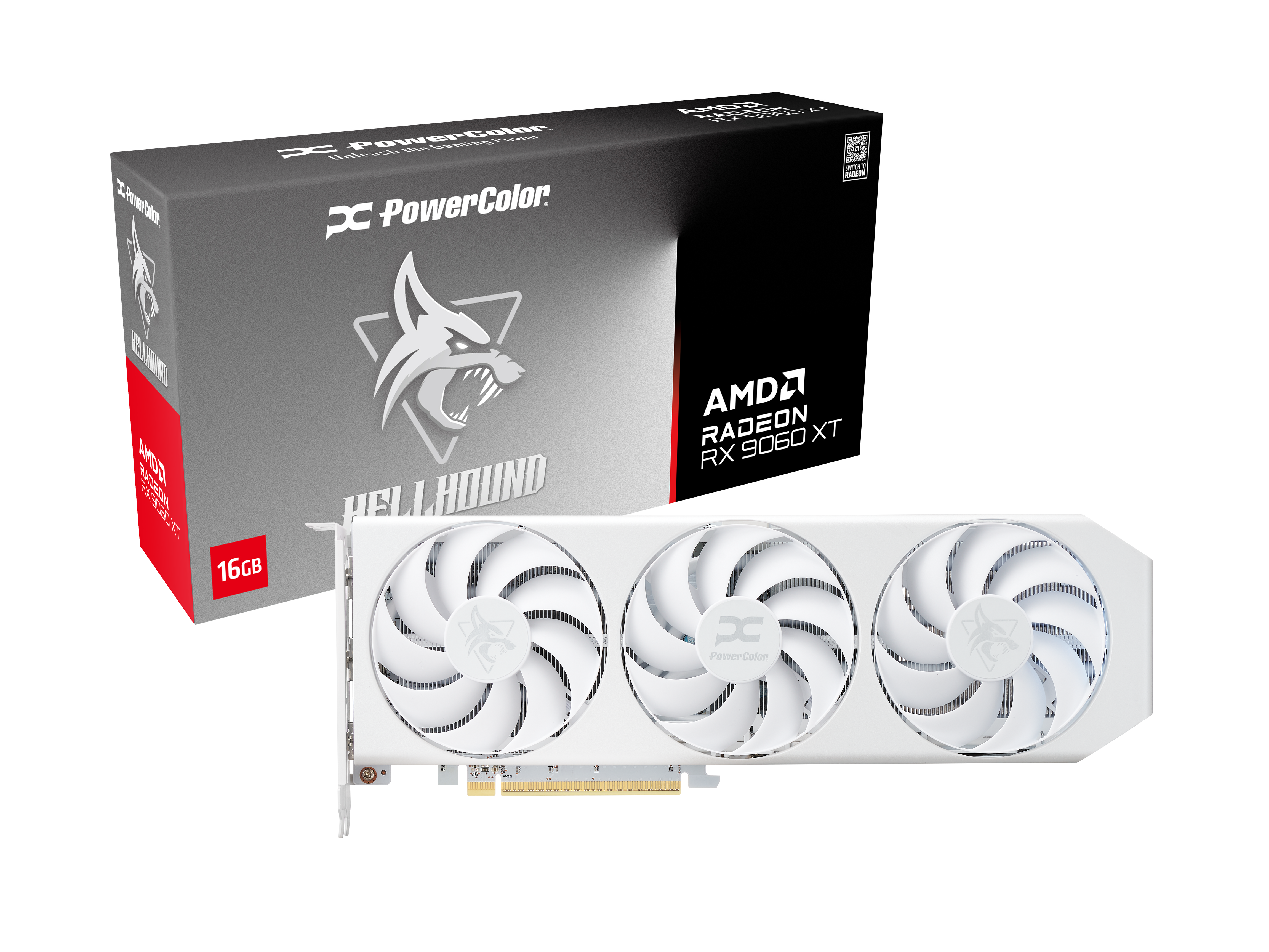 PowerColor Radeon RX 9060 XT | Hellhound Spectral White 16GB GPU