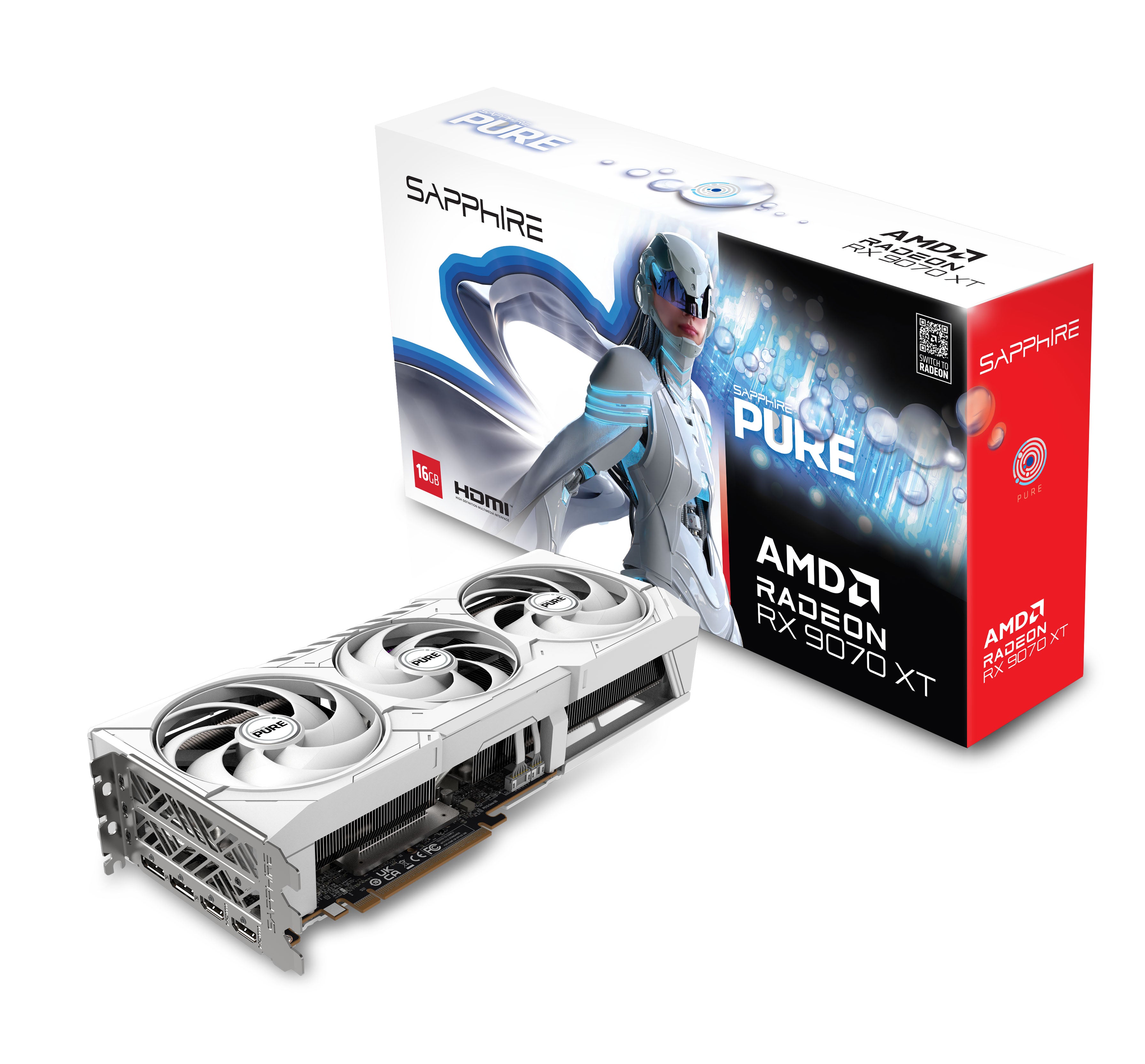 Sapphire Radeon Pure RX 9070 XT | Gaming OC 16GB GPU