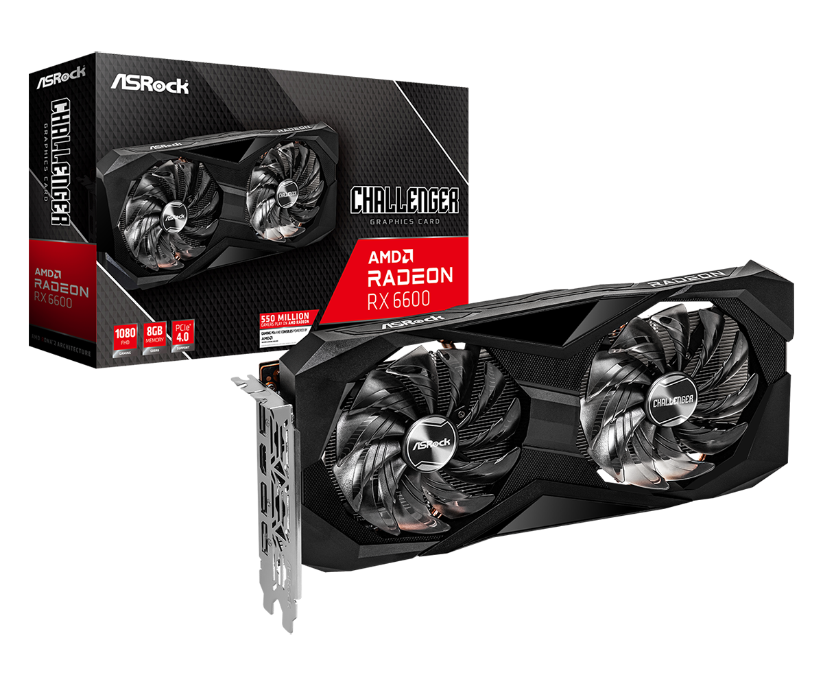 Asrock Radeon RX 6600 | Challenger D 8GB GPU