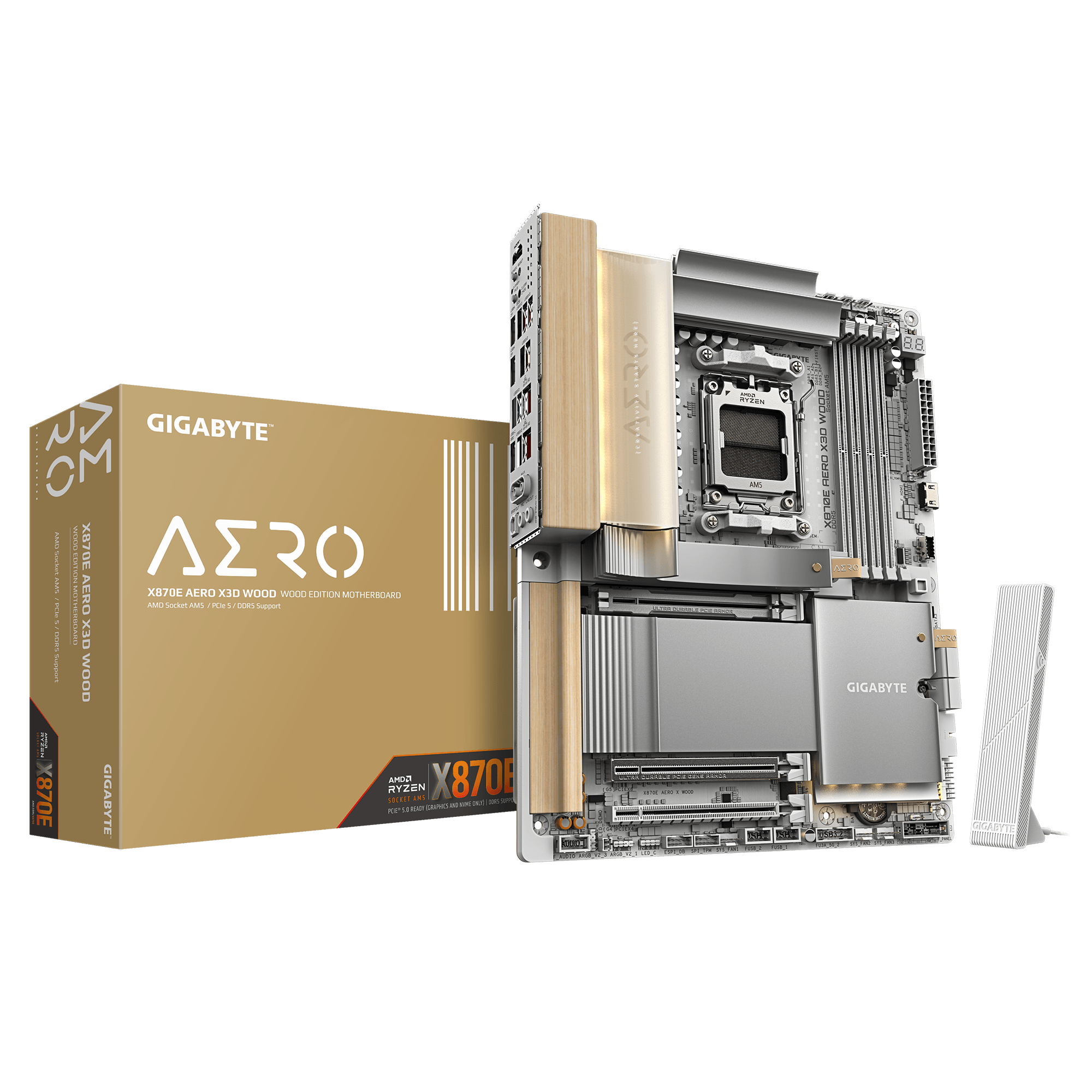 Gigabyte X870E Aero X3D Wood | AM5 ATX Motherboard