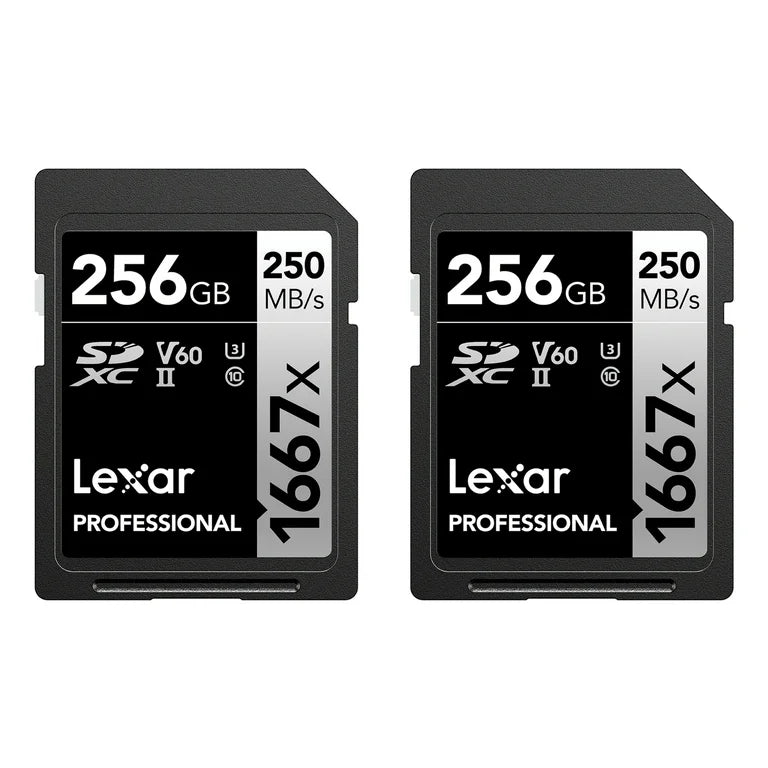 LEXAR Professional Silver 1667x | R250/W80 MB/s SDXC™ Cards