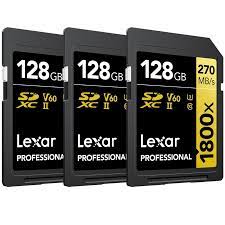 LEXAR Professional GOLD 1800x | R250/W180 MB/s SDXC™ Cards