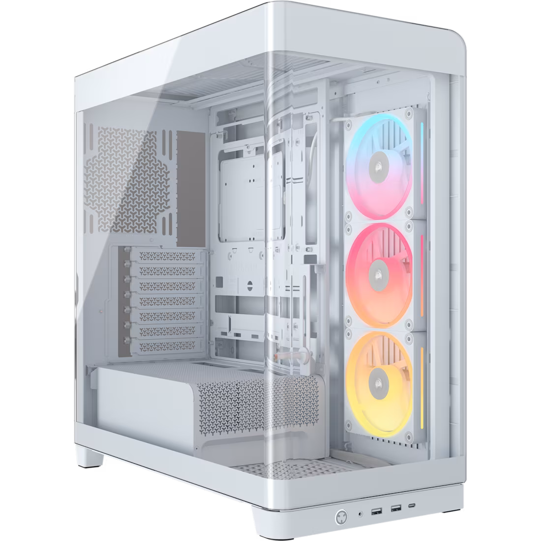 Corsair Frame 4500X LX-R | Triple Chamber ARGB Panorama Glass Case (Black/White)
