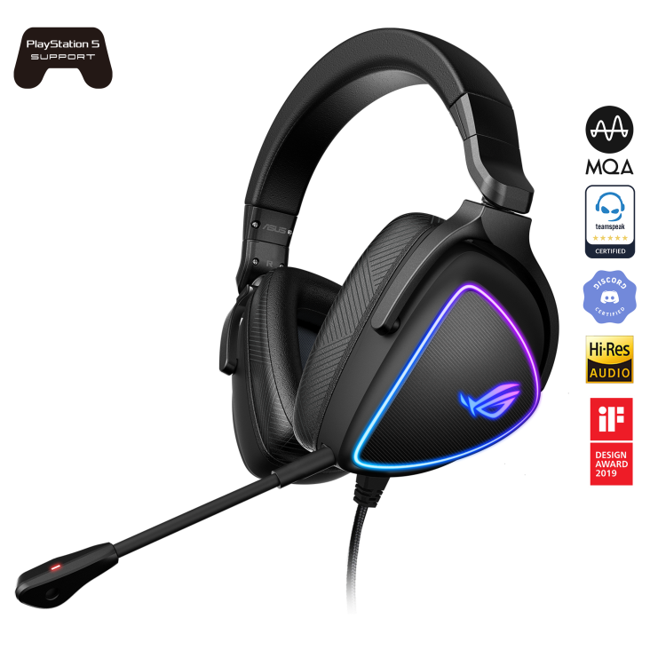 ASUS ROG DELTA S | AI-Powered Noise-cancelling Wired USB-C Gaming Headset