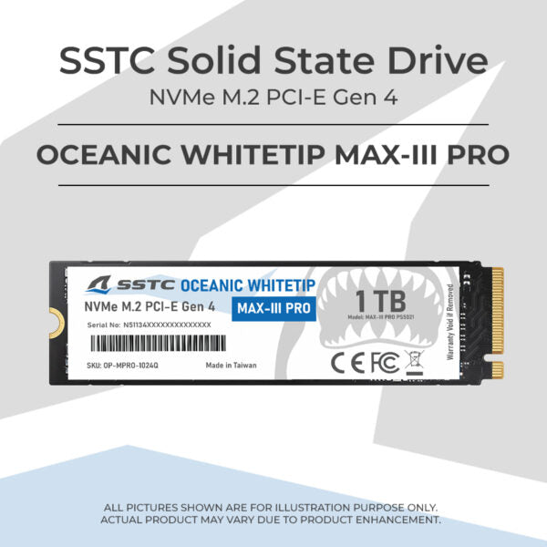 SSTC OCEANIC WHITETIP MAX-III PRO | NVME PCIE Gen 4 SSD