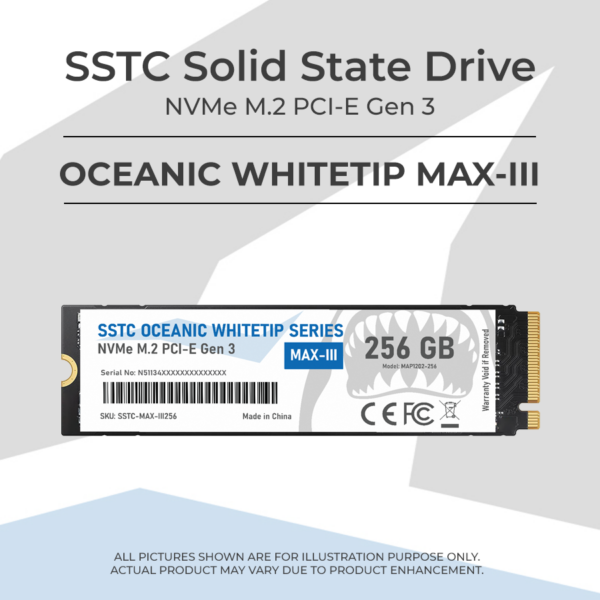SSTC OCEANIC WHITETIP MAX-III | NVME PCIE Gen 3 SSD