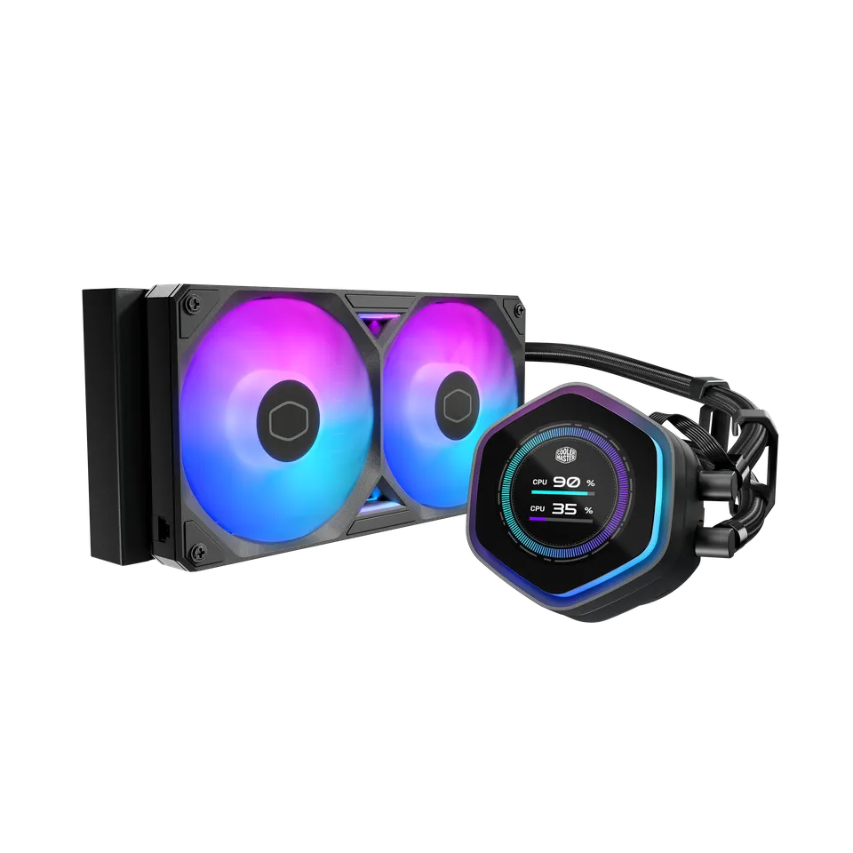 Cooler Master MasterLiquid 240 Atmos II ARGB | 240mm LCD AIO Liquid Cooler