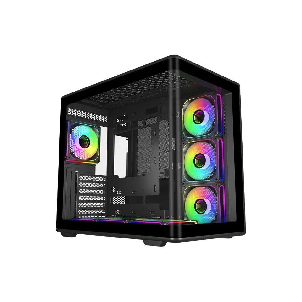 Cooler Master Elite 600 | ATX Tempered Glass Case (7 x Pre-installed fans)