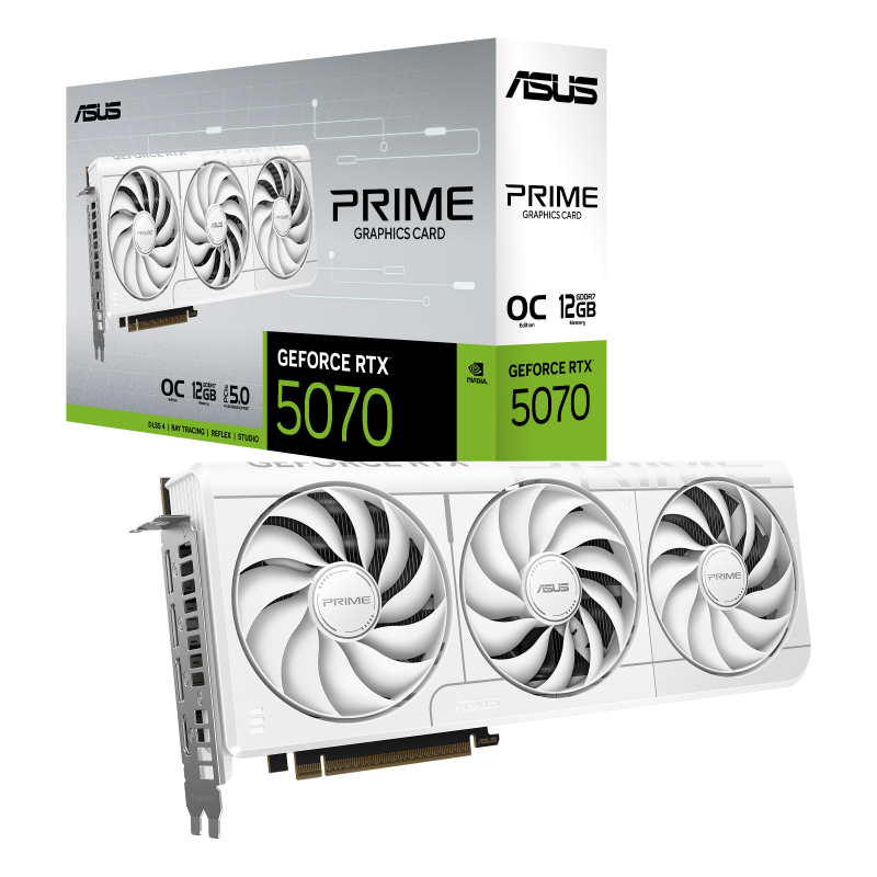 ASUS Prime GeForce RTX 5070 White | OC 12GB GPU