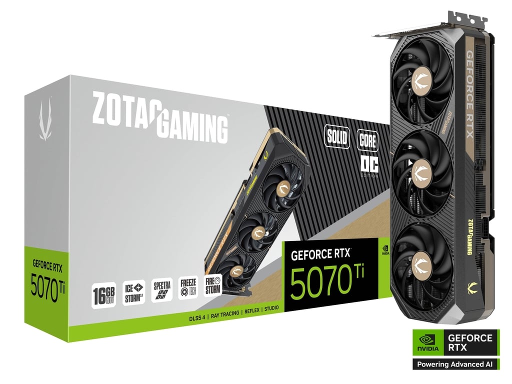 Zotac GeForce RTX 5070 Ti | Solid Core OC 16GB GPU