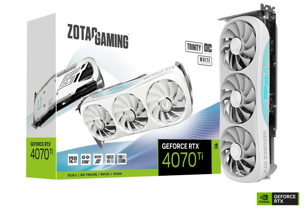 Zotac GeForce RTX 4070Ti Super | Trinity OC White Edition 16GB GPU