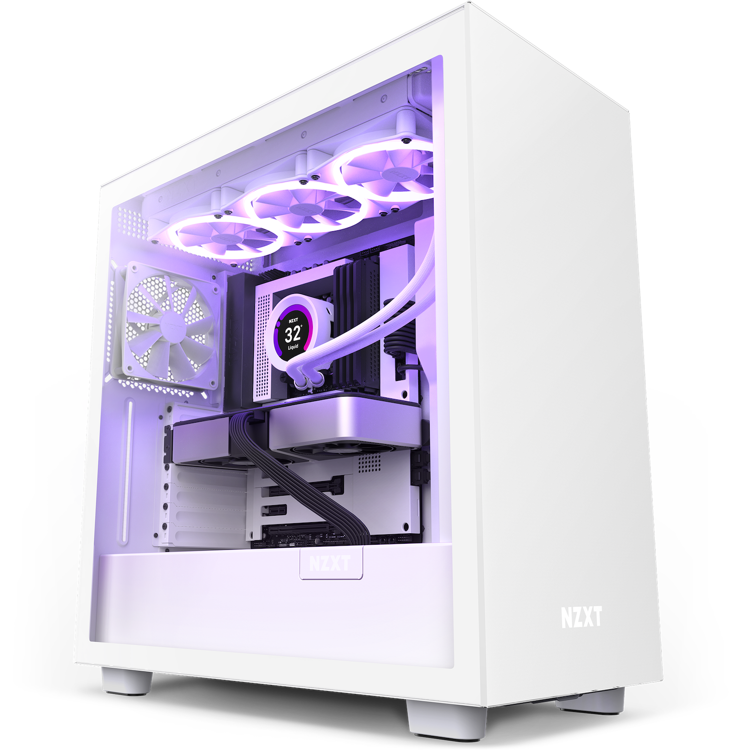 NZXT H7 | ATX Tempered Glass Case (White)