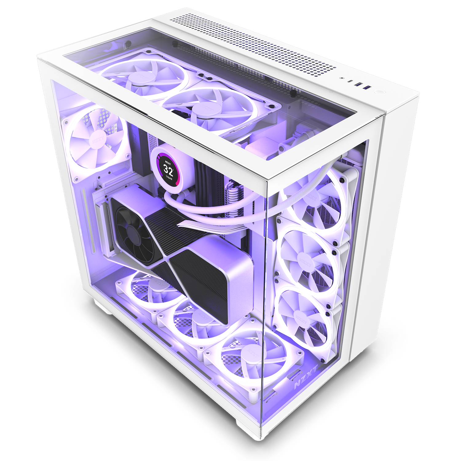 NZXT H9 Elite | ATX Tempered Glass Case (White)