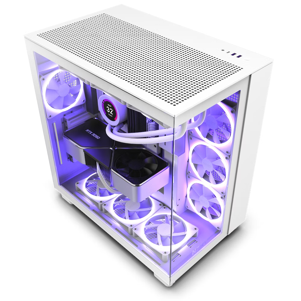 NZXT H9 Flow | ATX Tempered Glass Case (White)