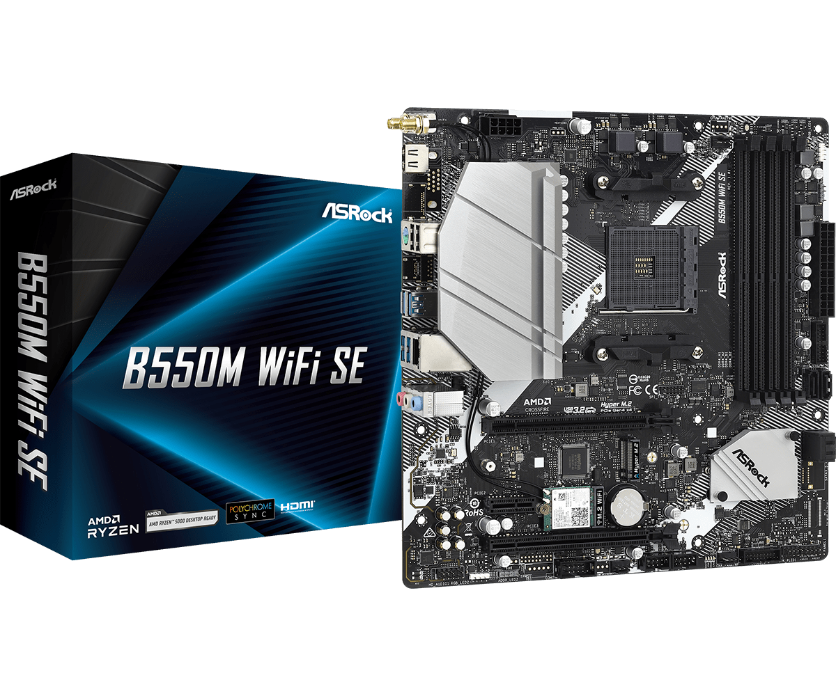 Asrock B550M Wifi SE motherboard with Box