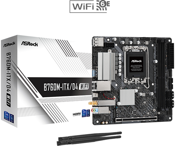 ASRock B760M-ITX D4 WiFi | LGA1700 mATX Motherboard