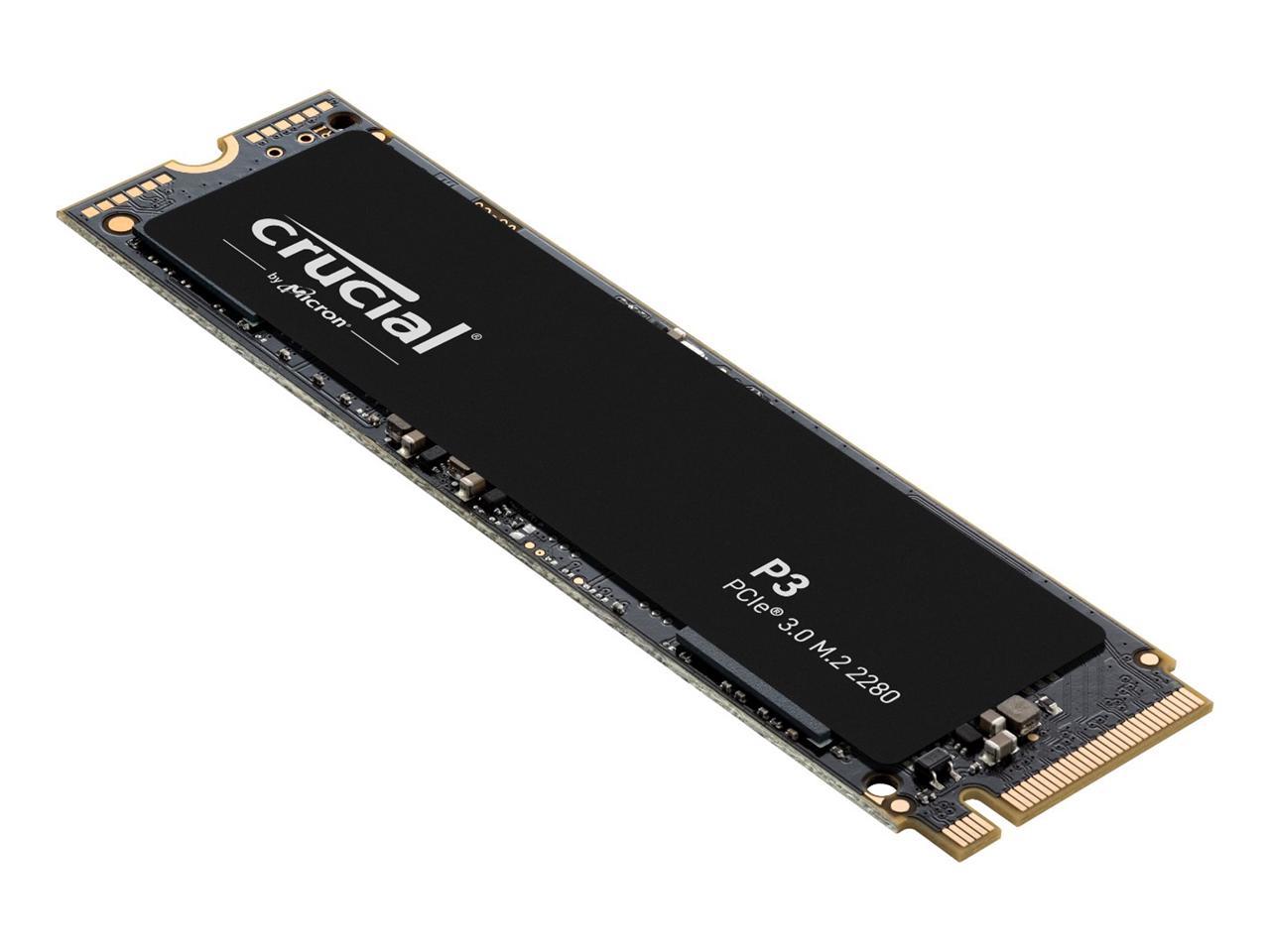 Crucial P3 (4TB, 2TB, 1TB, 500GB) |  NVMe PCIe 3.0 M.2 SSD